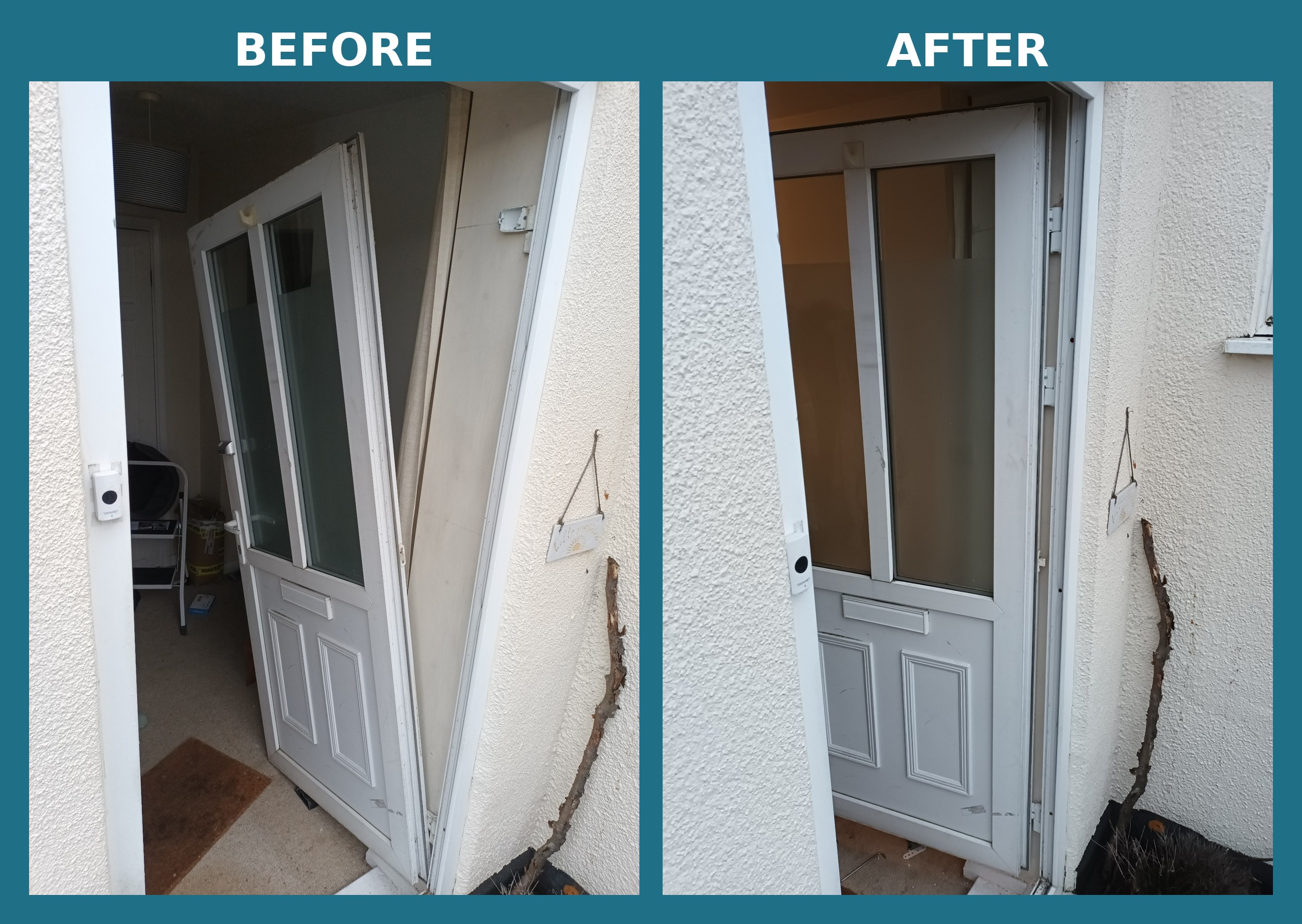 Sliding door sash removed for roller and track service